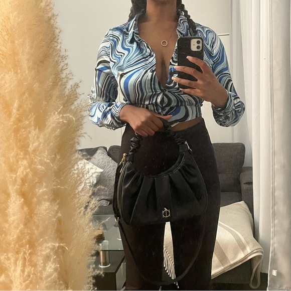 Open Back Crop Blouse - Picture 3 of 3